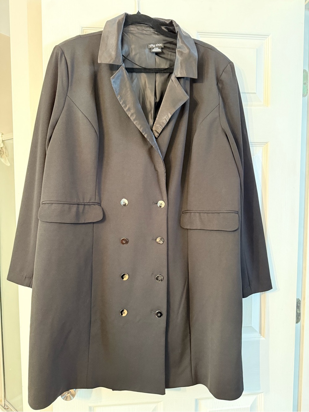 City Chic Black Long Sleeve Blazer Dress - Picture 6 of 10
